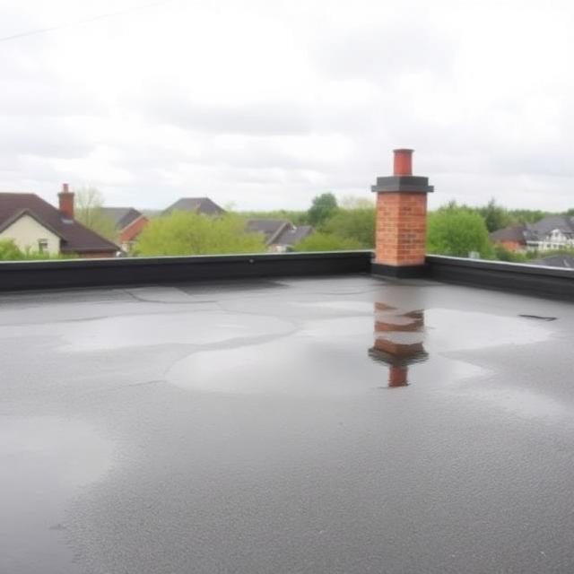 water on flat roof