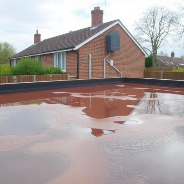 water on flat roof